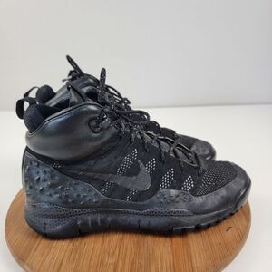 Nike 826077-001 Lupinek‎ Flyknit 'Sequoia Sneakers Mens Black Shoe Size 9.5